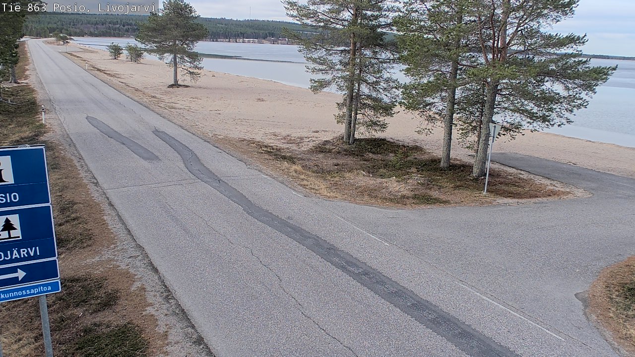 Weather Camera Image Väg 863 Livojärvi, Posio, Lappi