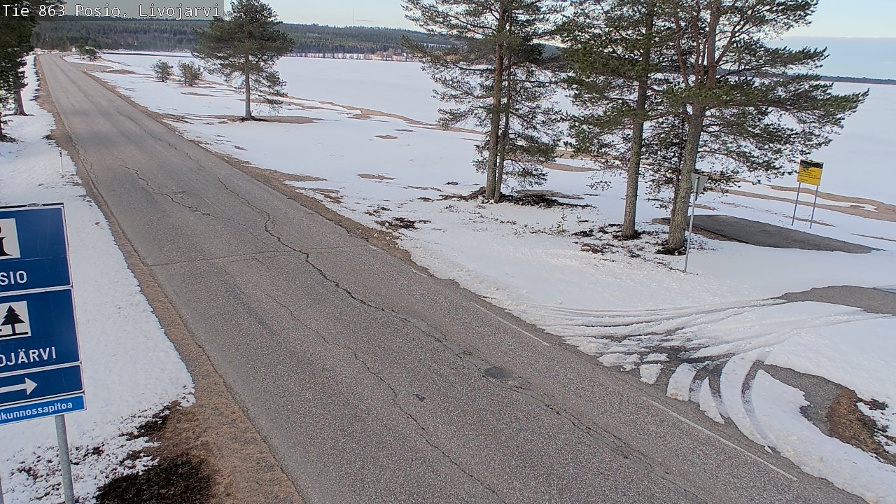 Weather Camera Image Road 863 Livojärvi, Posio, Lappi