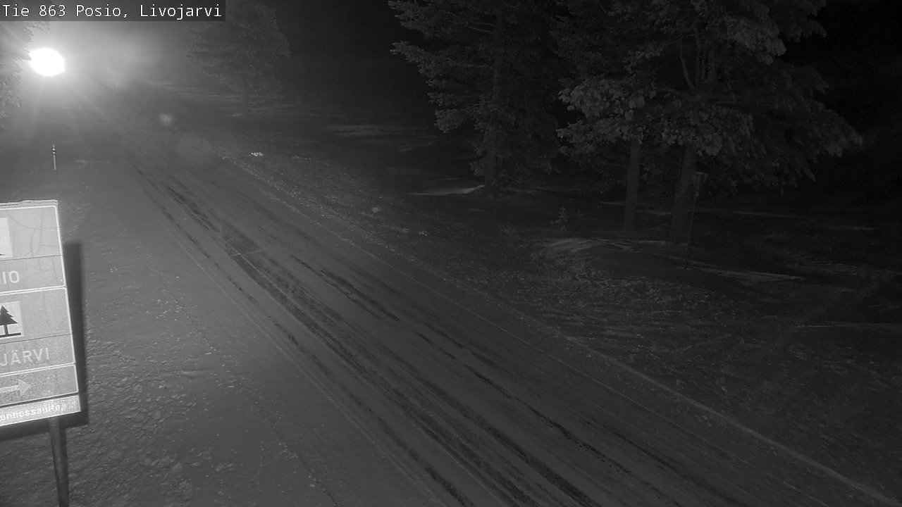 Weather Camera Image Väg 863 Livojärvi, Posio, Lappi