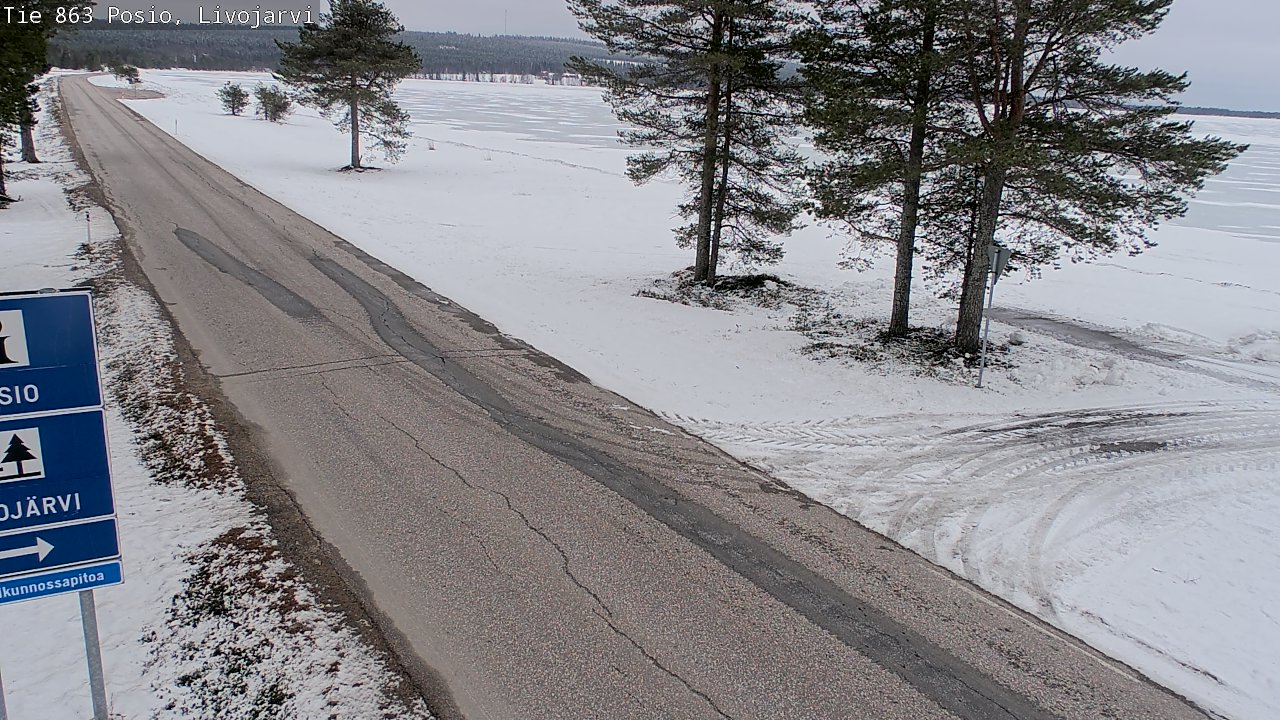 Weather Camera Image Väg 863 Livojärvi, Posio, Lappi
