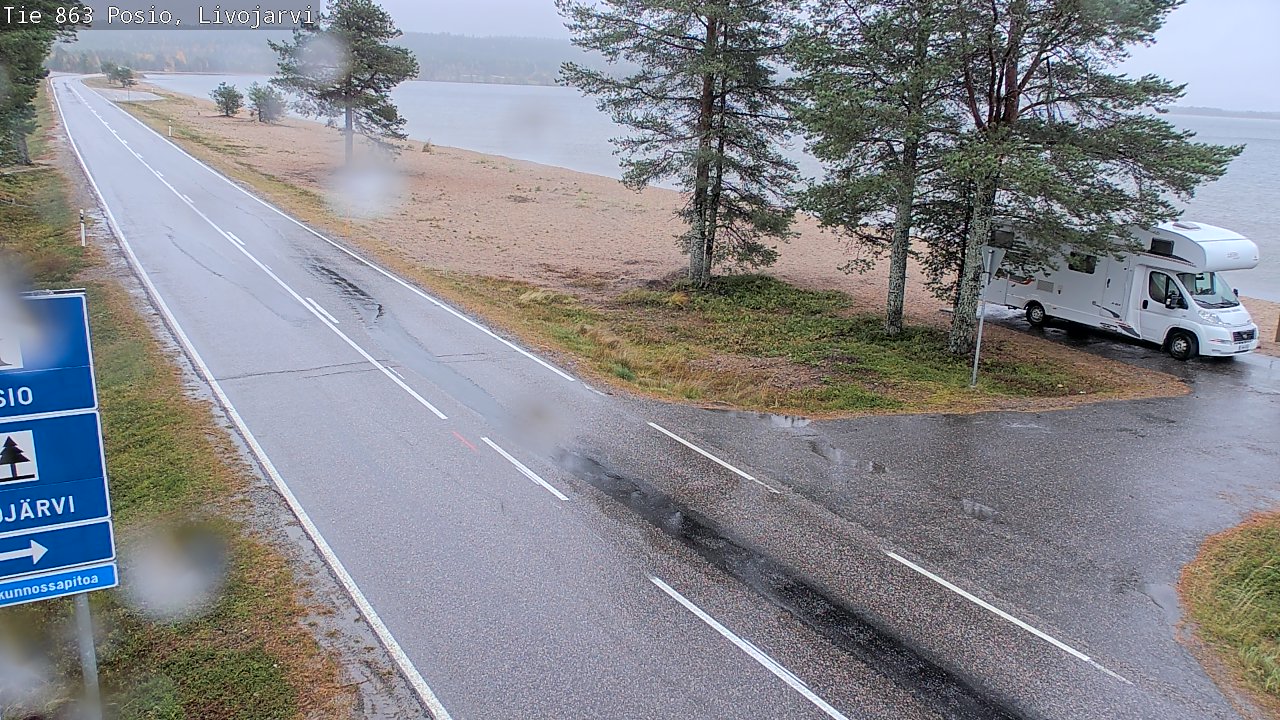 Weather Camera Image Väg 863 Livojärvi, Posio, Lappi