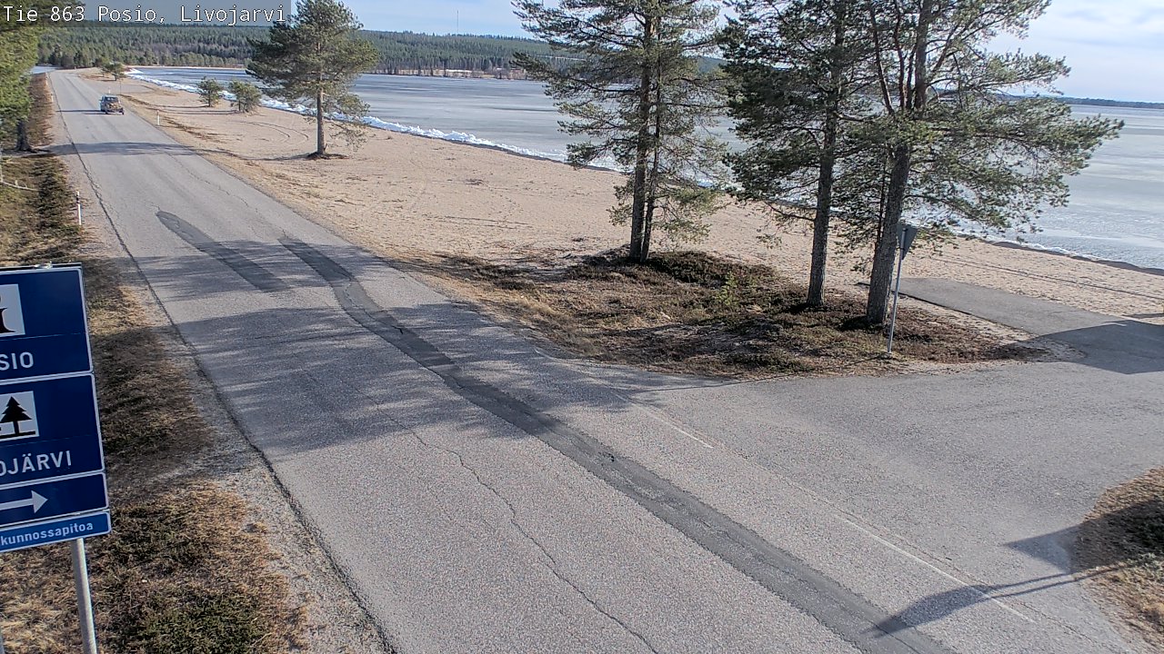 Weather Camera Image Väg 863 Livojärvi, Posio, Lappi
