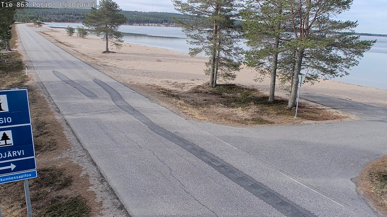 Weather Camera Image Väg 863 Livojärvi, Posio, Lappi