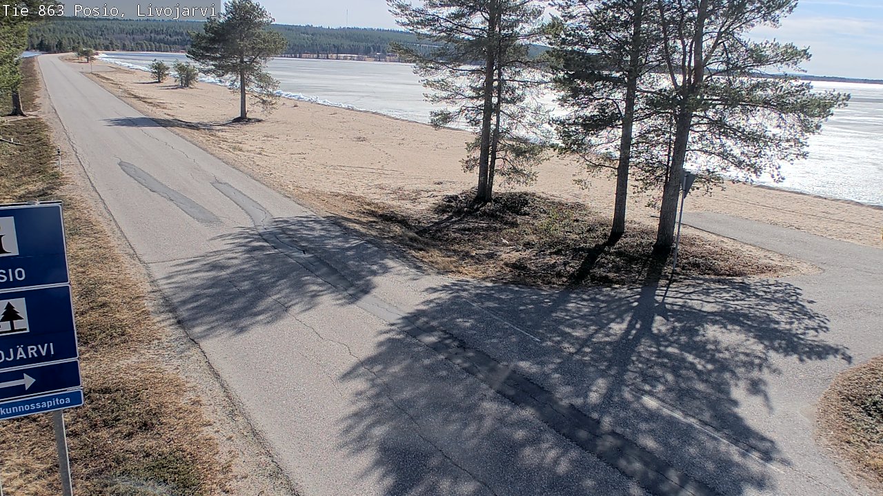 Weather Camera Image Väg 863 Livojärvi, Posio, Lappi