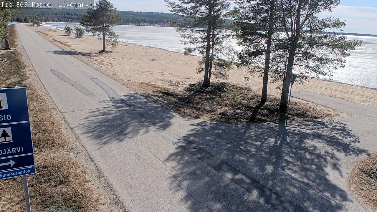 Weather Camera Image Väg 863 Livojärvi, Posio, Lappi