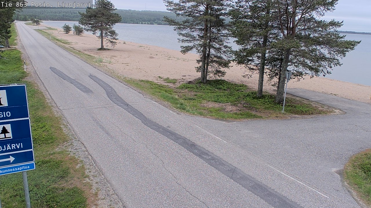 Weather Camera Image Road 863 Livojärvi, Posio, Lappi