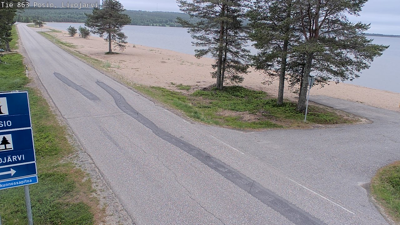 Weather Camera Image Väg 863 Livojärvi, Posio, Lappi