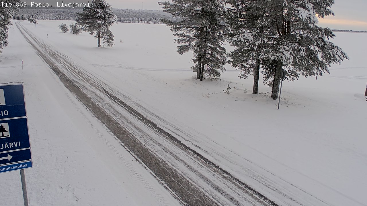 Weather Camera Image Väg 863 Livojärvi, Posio, Lappi