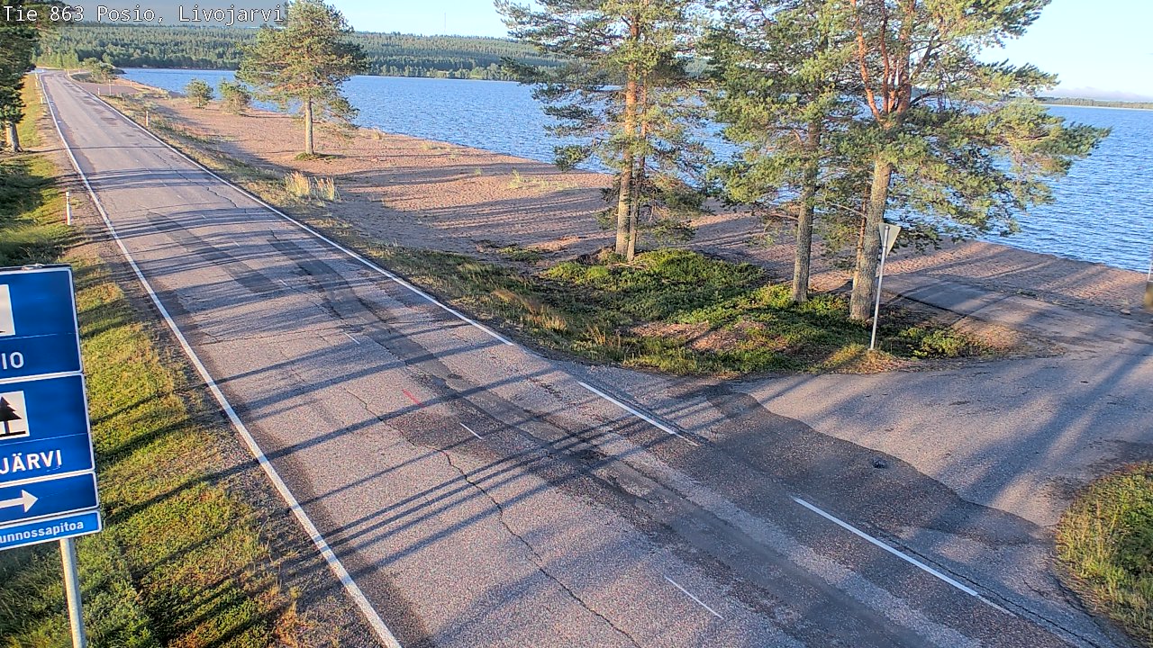 Weather Camera Image Road 863 Livojärvi, Posio, Lappi