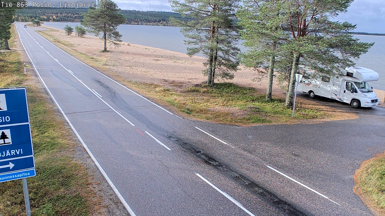 Weather Camera Image Road 863 Livojärvi, Posio, Lappi