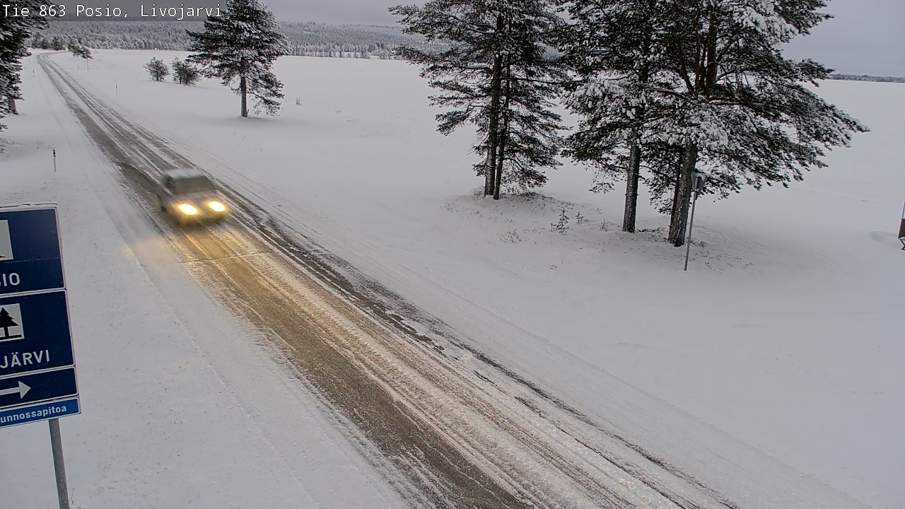 Kelikamerat Kuva Tie 863 Livojärvi, Posio, Lappi