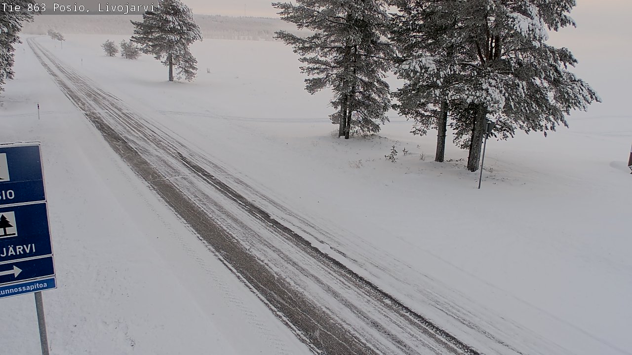 Weather Camera Image Väg 863 Livojärvi, Posio, Lappi