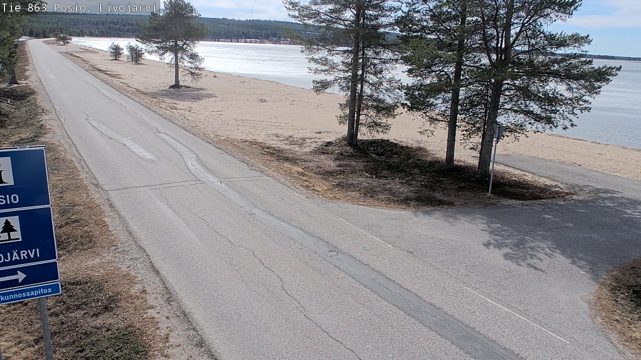 Weather Camera Image Väg 863 Livojärvi, Posio, Lappi