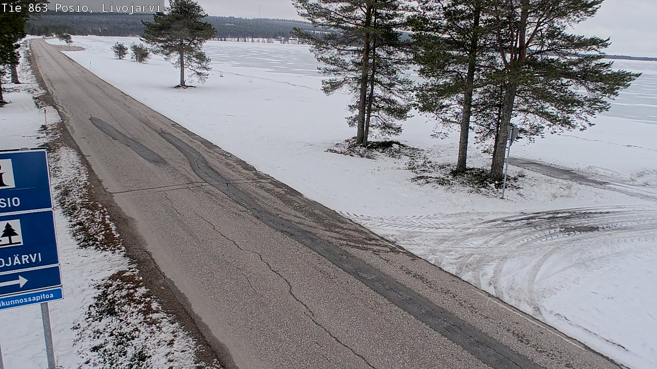 Weather Camera Image Road 863 Livojärvi, Posio, Lappi