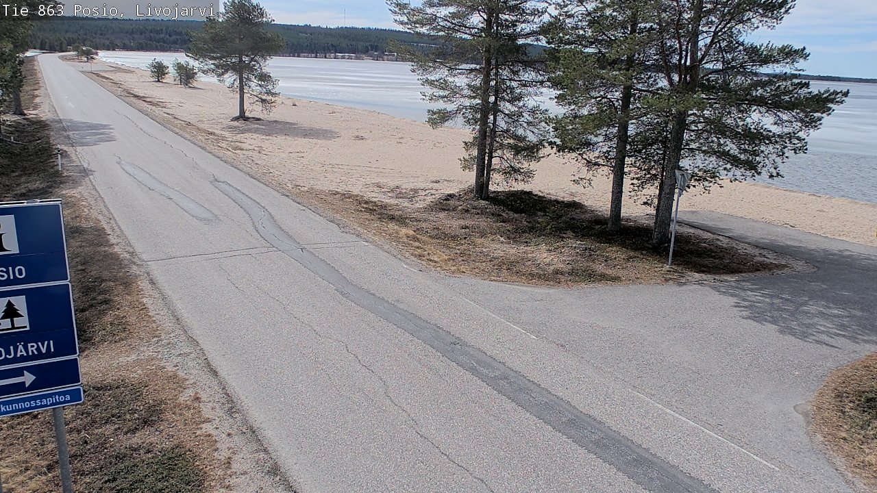 Weather Camera Image Väg 863 Livojärvi, Posio, Lappi