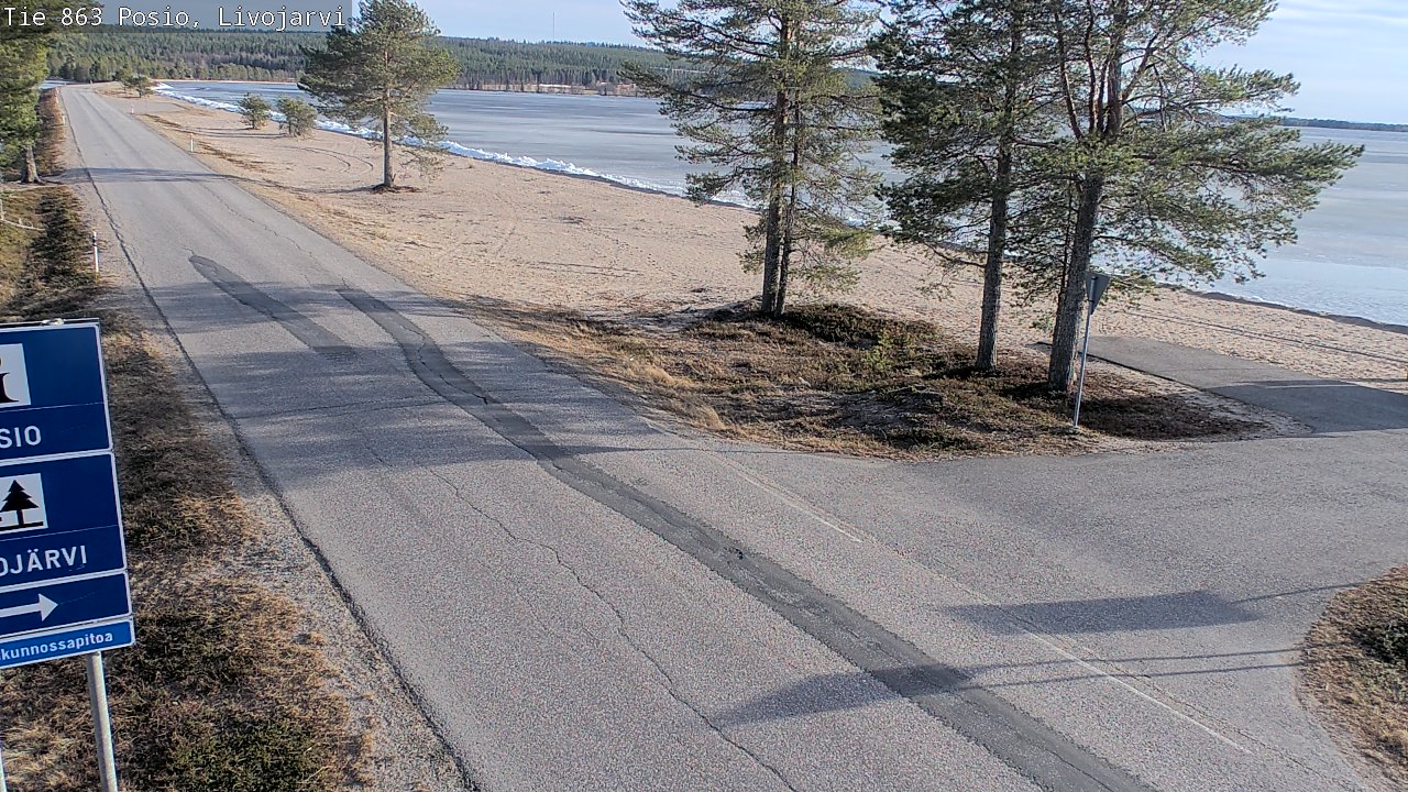 Weather Camera Image Väg 863 Livojärvi, Posio, Lappi