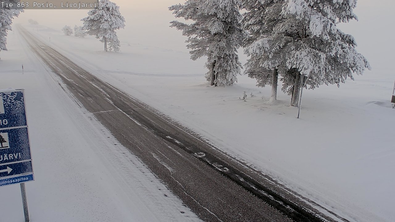 Weather Camera Image Road 863 Livojärvi, Posio, Lappi