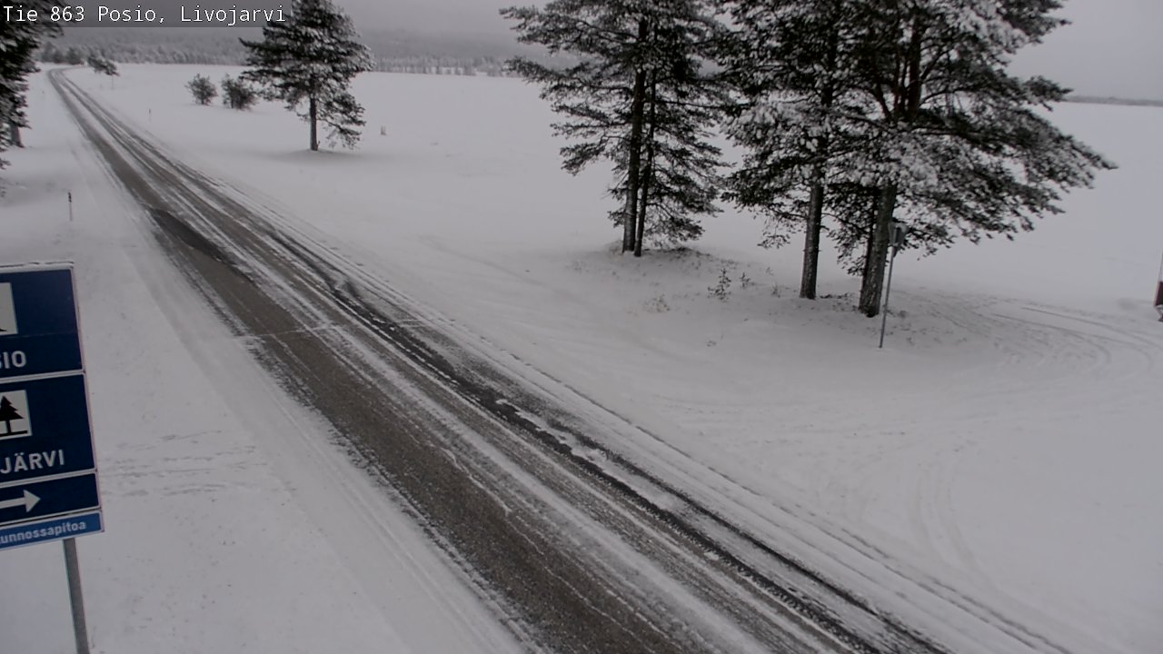 Weather Camera Image Road 863 Livojärvi, Posio, Lappi