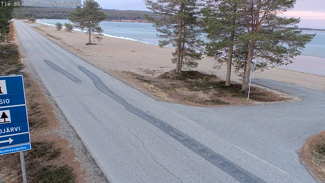 Weather Camera Image Road 863 Livojärvi, Posio, Lappi