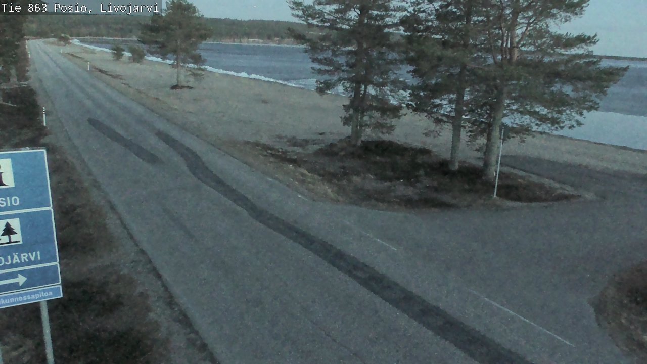 Weather Camera Image Väg 863 Livojärvi, Posio, Lappi
