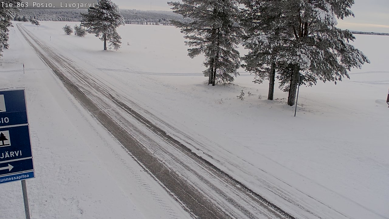 Weather Camera Image Road 863 Livojärvi, Posio, Lappi