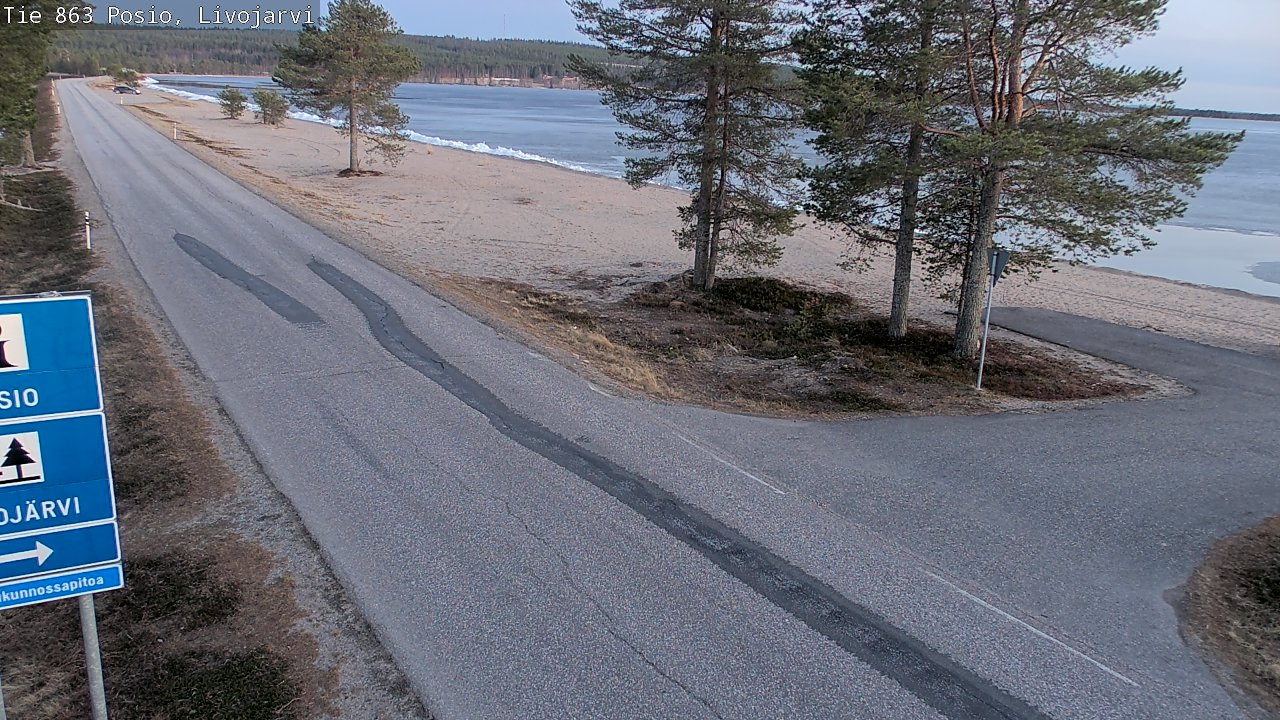 Weather Camera Image Väg 863 Livojärvi, Posio, Lappi