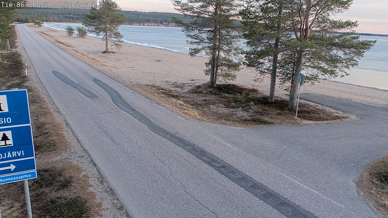 Weather Camera Image Väg 863 Livojärvi, Posio, Lappi
