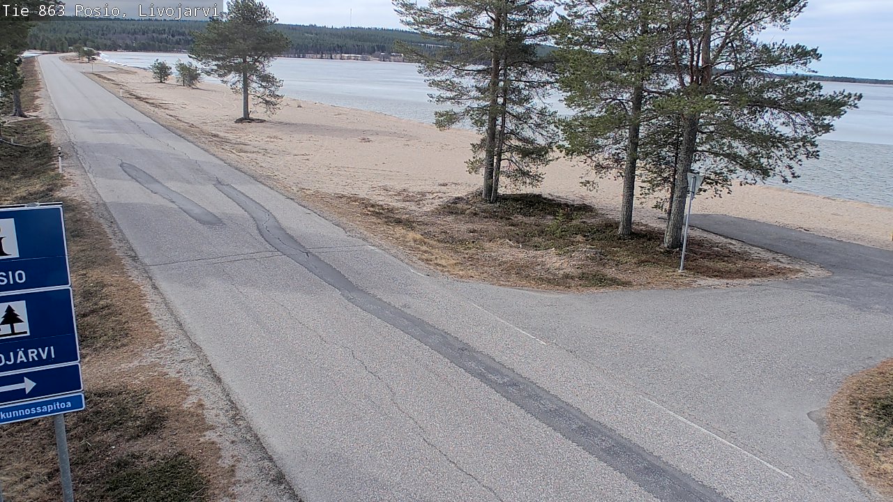 Weather Camera Image Väg 863 Livojärvi, Posio, Lappi