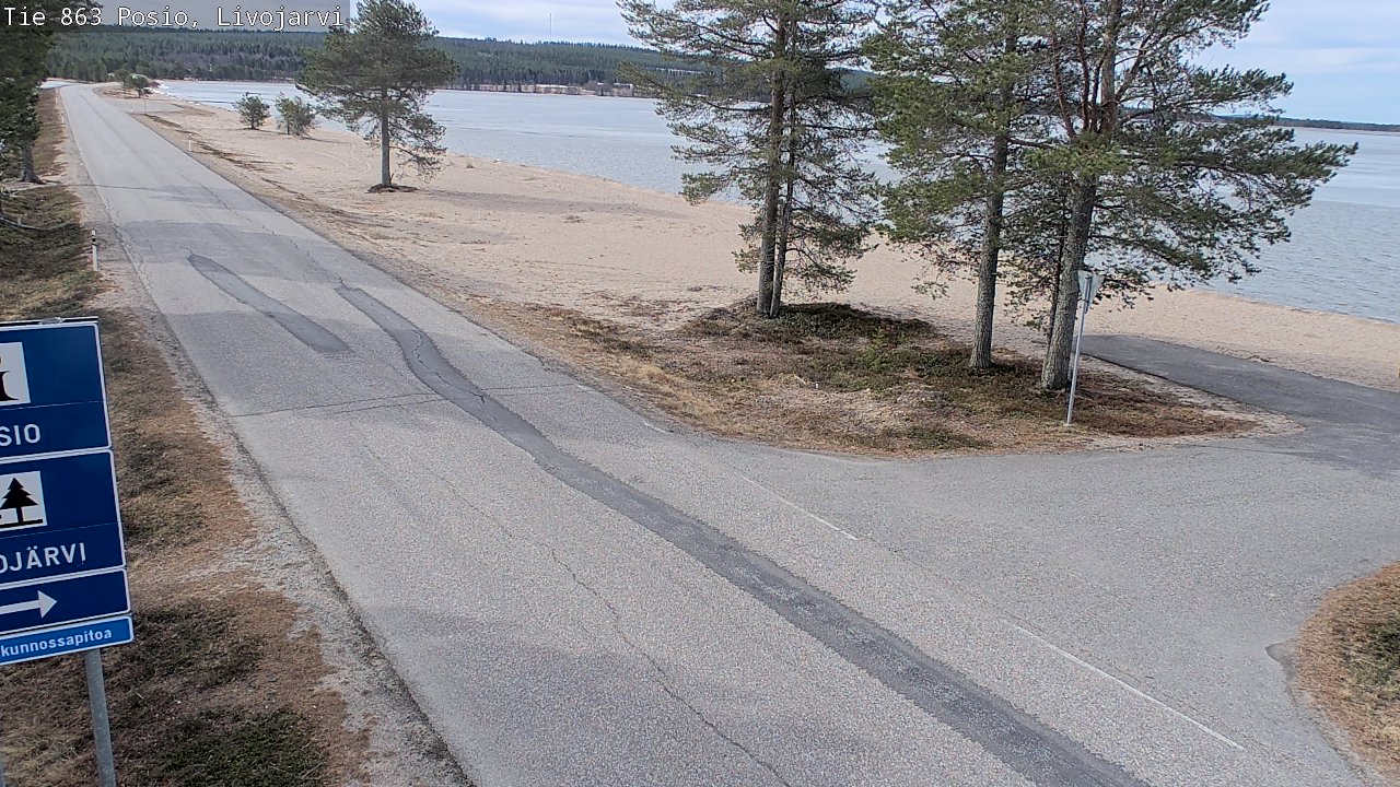 Weather Camera Image Väg 863 Livojärvi, Posio, Lappi