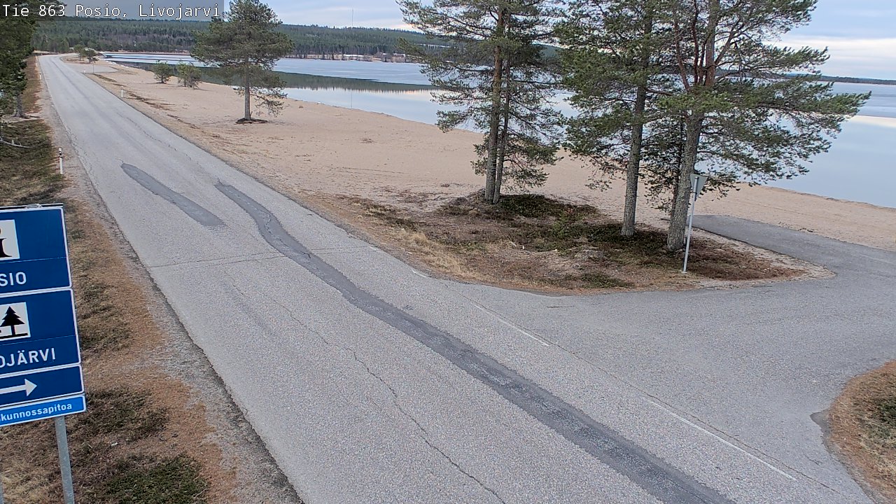 Weather Camera Image Väg 863 Livojärvi, Posio, Lappi