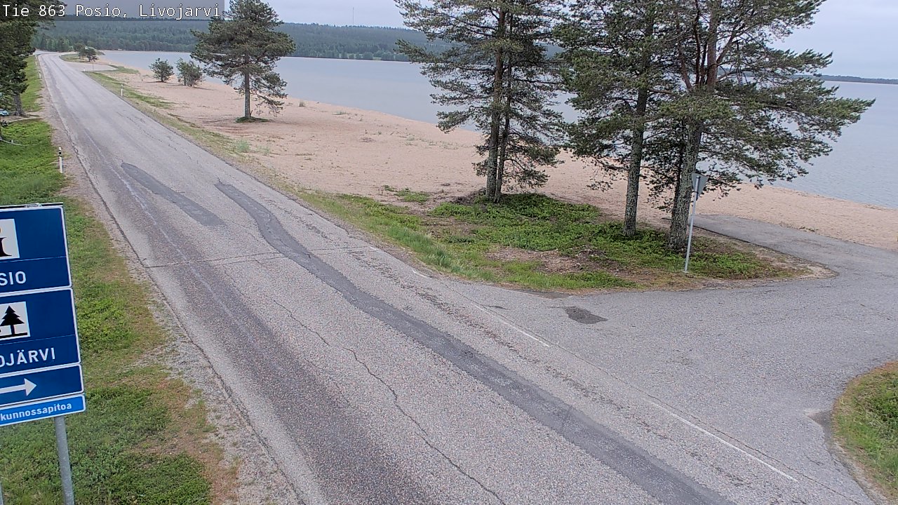 Kelikamerat Kuva Tie 863 Livojärvi, Posio, Lappi
