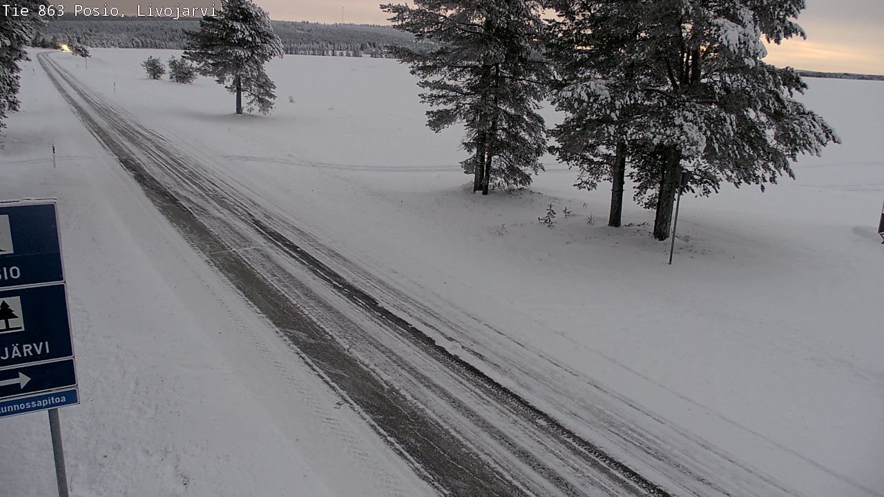 Weather Camera Image Road 863 Livojärvi, Posio, Lappi