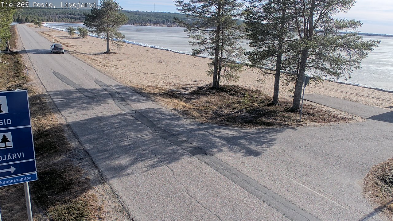 Weather Camera Image Väg 863 Livojärvi, Posio, Lappi