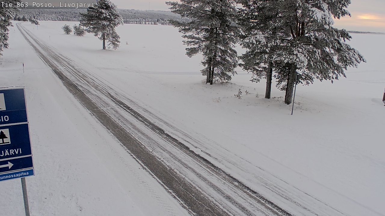 Weather Camera Image Väg 863 Livojärvi, Posio, Lappi