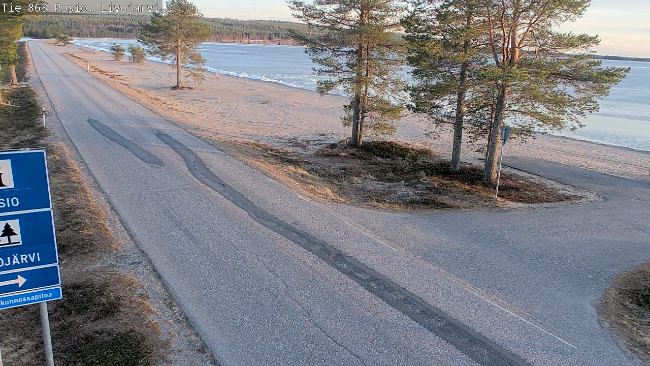 Weather Camera Image Väg 863 Livojärvi, Posio, Lappi
