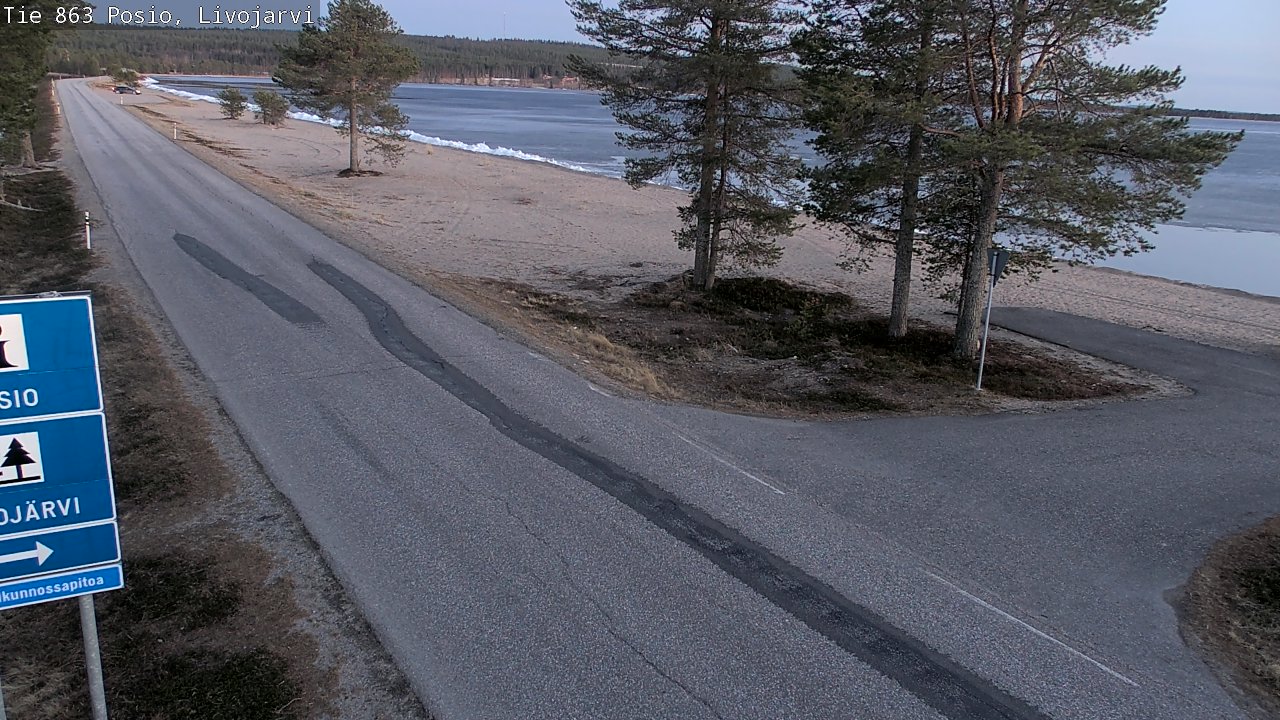 Weather Camera Image Väg 863 Livojärvi, Posio, Lappi
