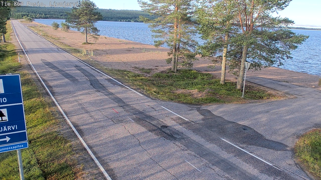 Weather Camera Image Road 863 Livojärvi, Posio, Lappi
