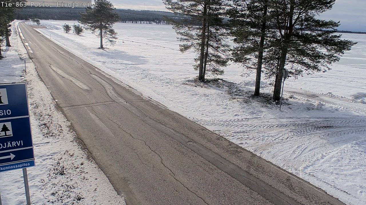 Weather Camera Image Väg 863 Livojärvi, Posio, Lappi