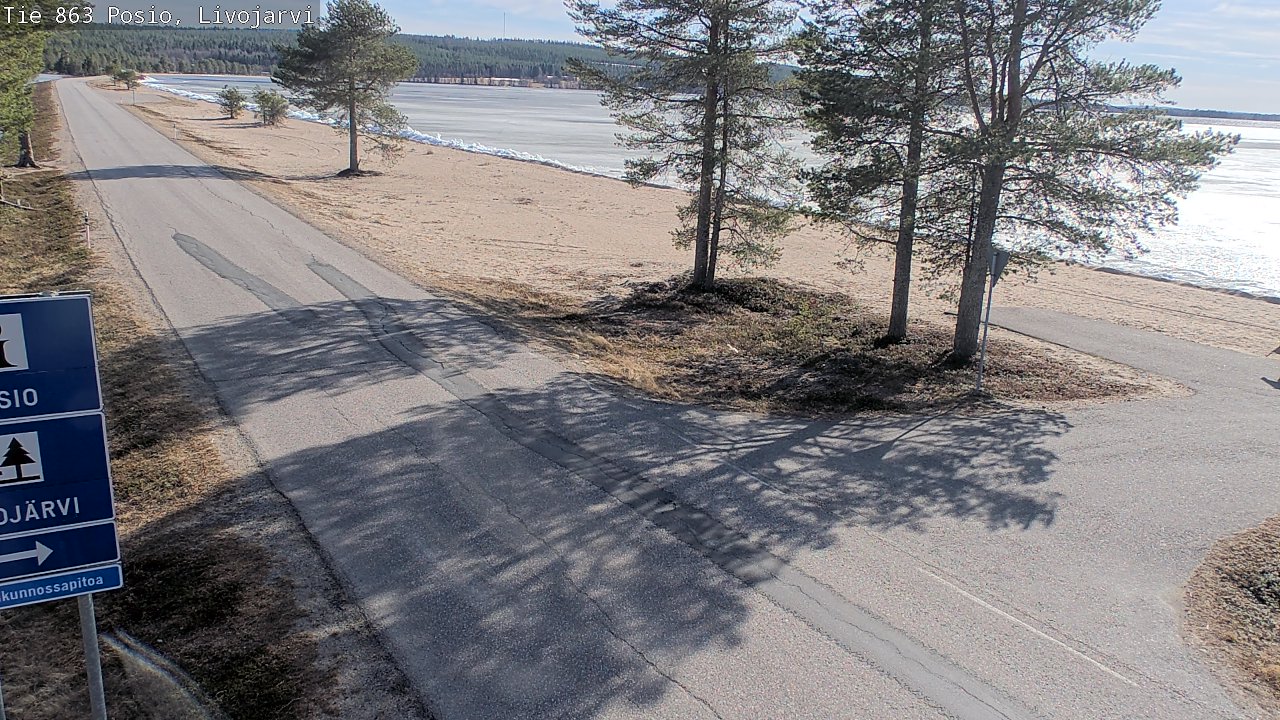 Weather Camera Image Väg 863 Livojärvi, Posio, Lappi