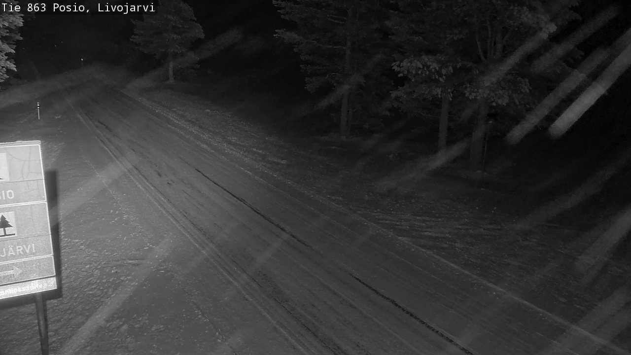 Weather Camera Image Road 863 Livojärvi, Posio, Lappi
