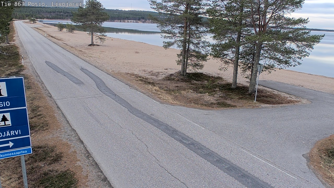 Weather Camera Image Väg 863 Livojärvi, Posio, Lappi