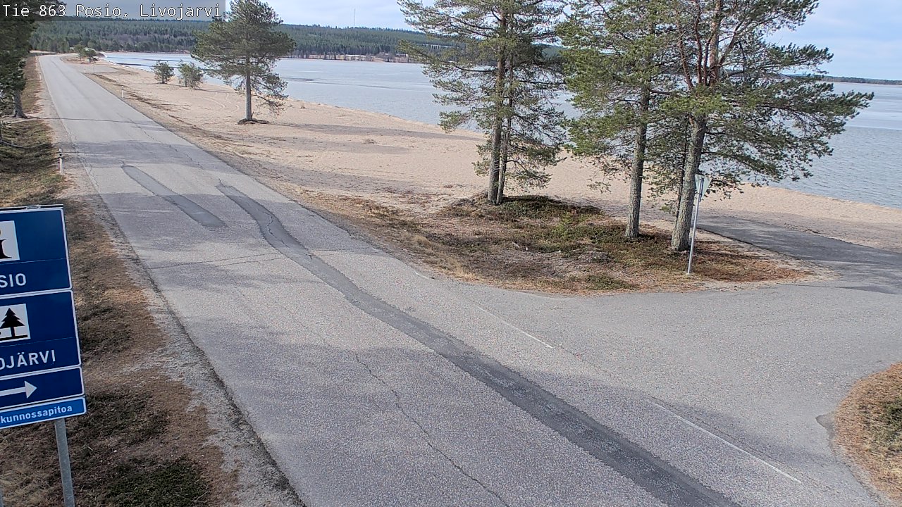 Weather Camera Image Väg 863 Livojärvi, Posio, Lappi