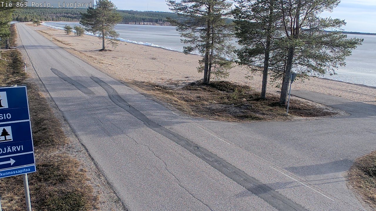 Weather Camera Image Väg 863 Livojärvi, Posio, Lappi