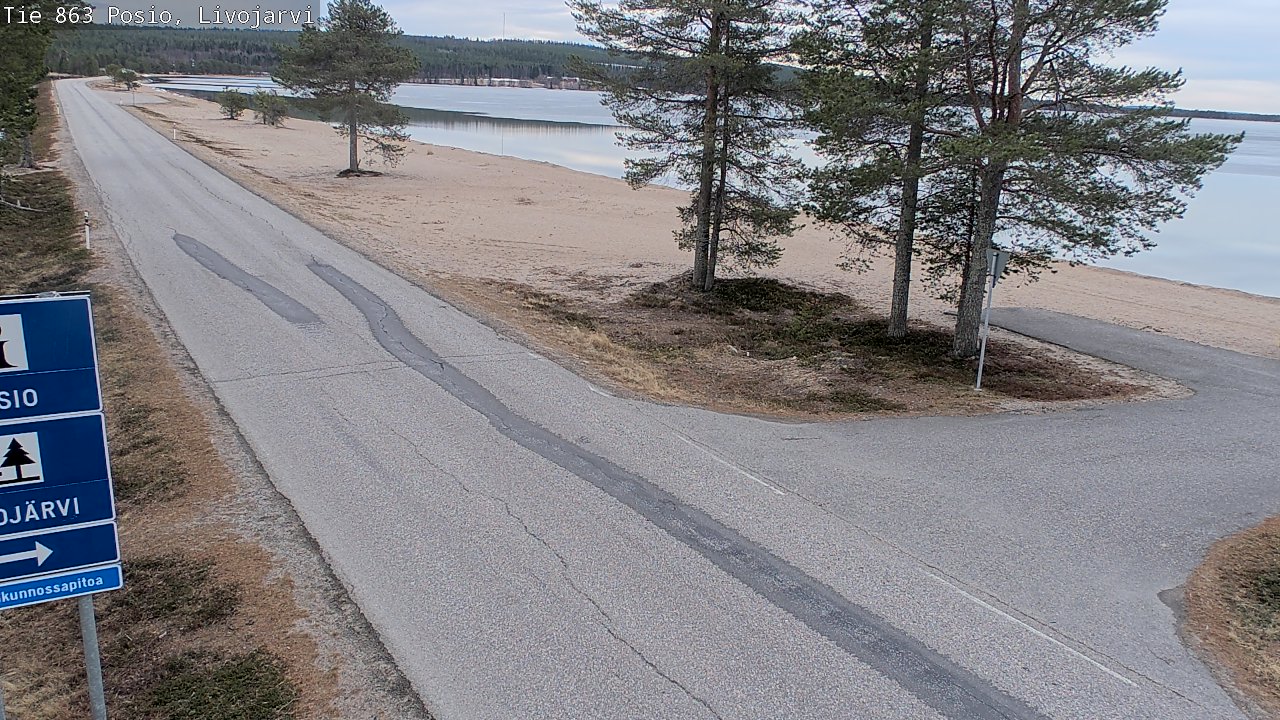 Weather Camera Image Väg 863 Livojärvi, Posio, Lappi