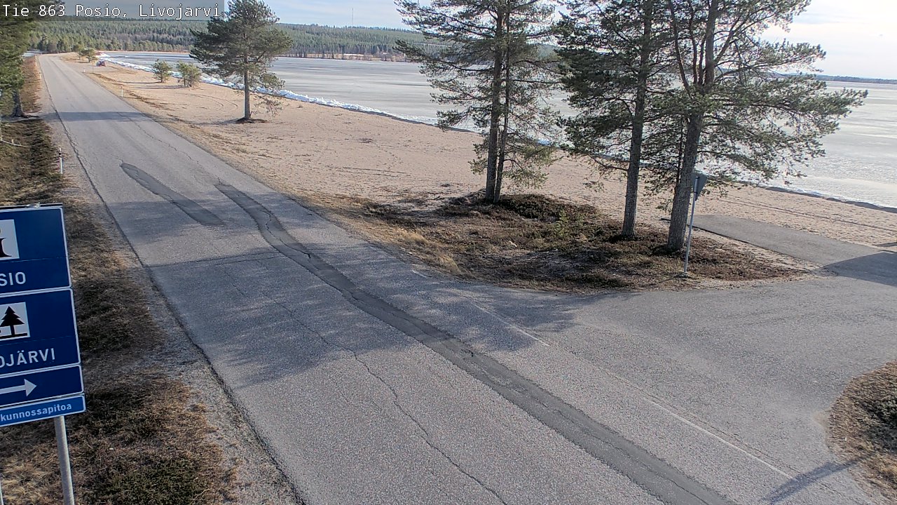 Weather Camera Image Väg 863 Livojärvi, Posio, Lappi