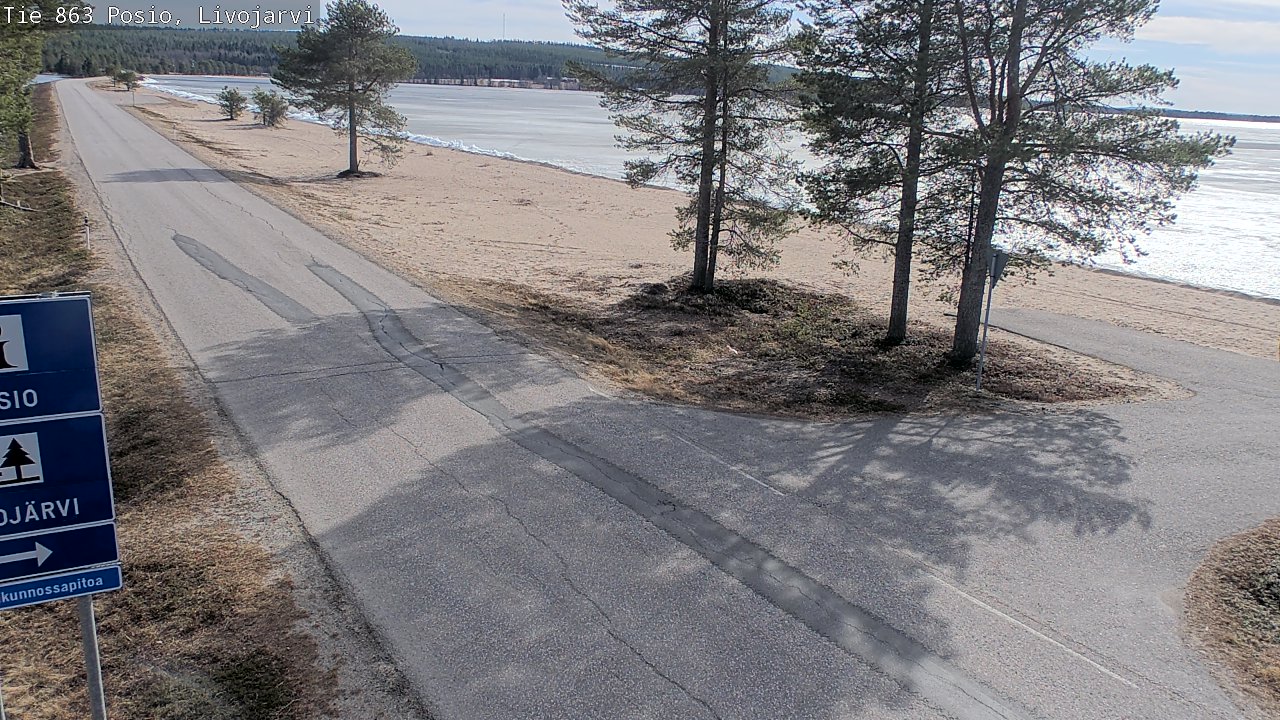 Weather Camera Image Väg 863 Livojärvi, Posio, Lappi