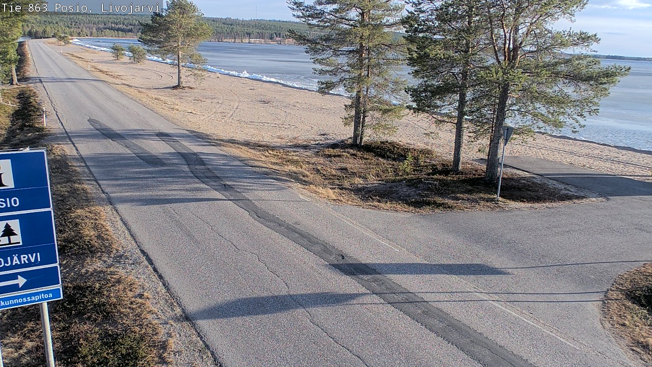 Weather Camera Image Väg 863 Livojärvi, Posio, Lappi