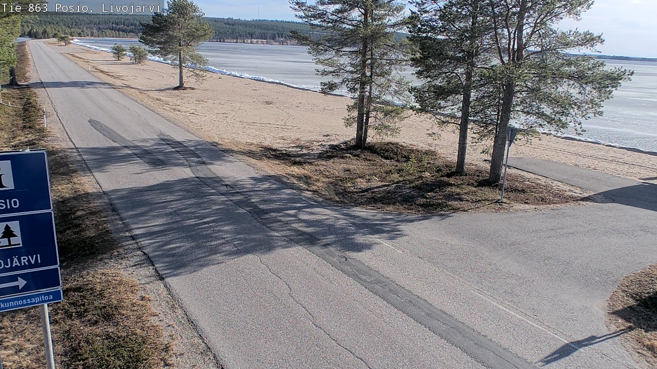 Weather Camera Image Väg 863 Livojärvi, Posio, Lappi