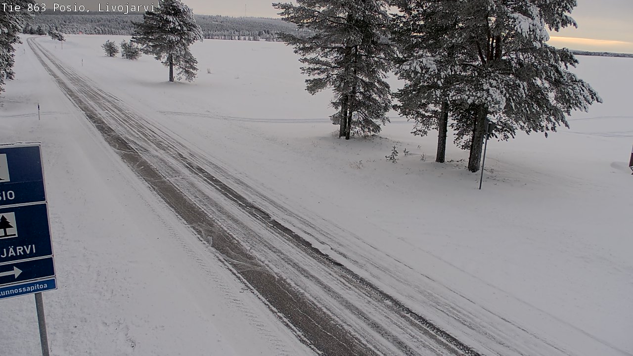 Weather Camera Image Road 863 Livojärvi, Posio, Lappi