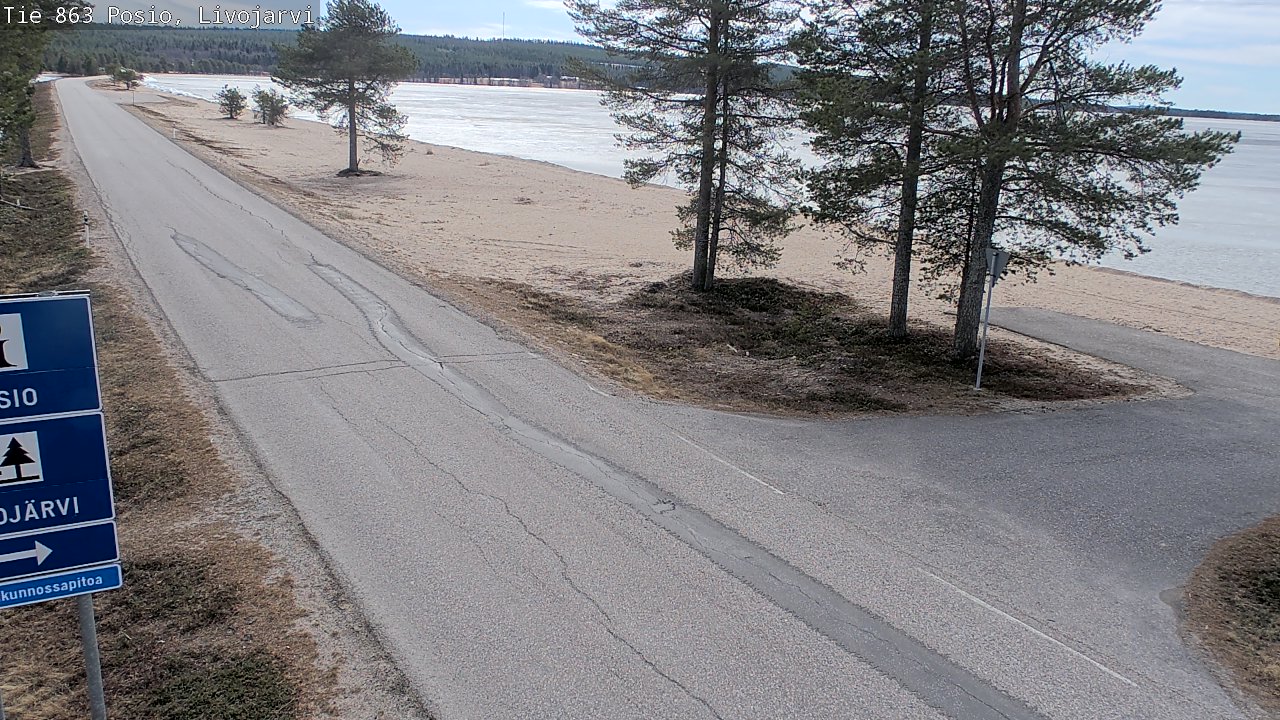 Weather Camera Image Väg 863 Livojärvi, Posio, Lappi